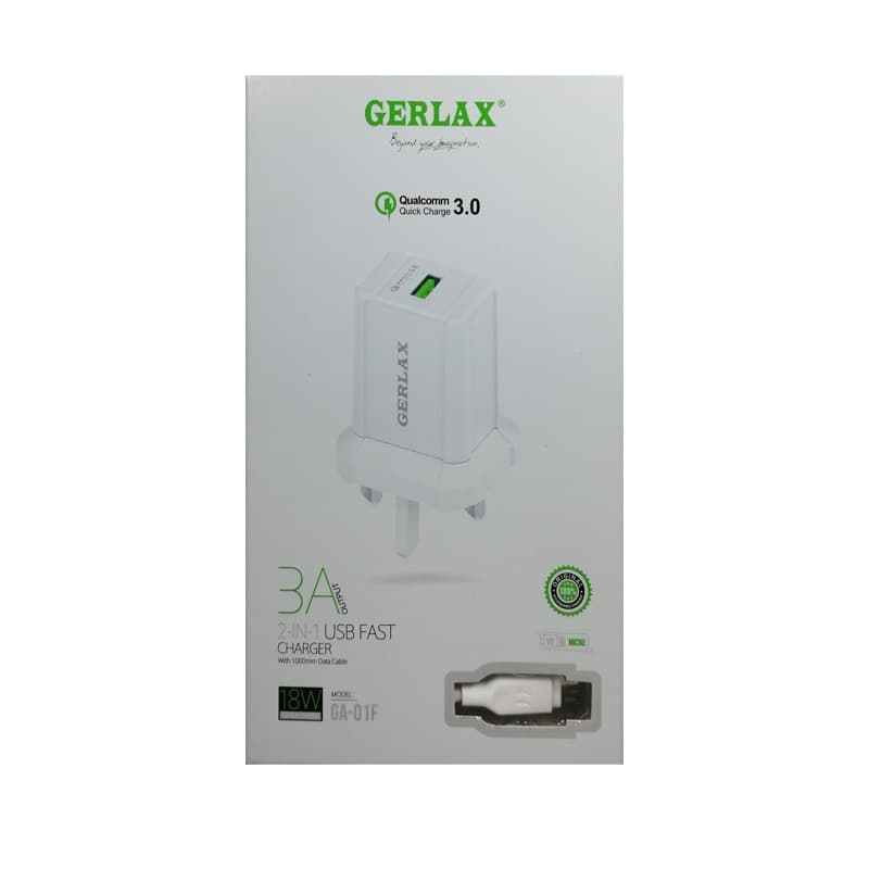 شارژر دیواری Gerlax مدل GA-01F همراه با کابل  TYPC
